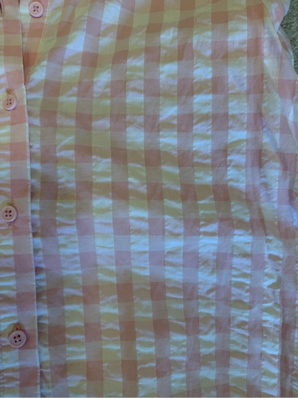 Lisa Marie Fernandez Pink Gingham Seersucker Dress with Tie Waist - Picture 8 of 10